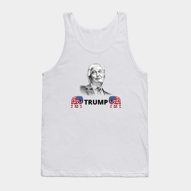 TRUMP FOR AMERICA PRESIDENT Tank Top by Rebelion